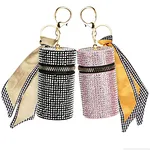Leather lipstick organizer with keychain for easy carry, ideal for office, hiking, camping, business trip and travel, etc.